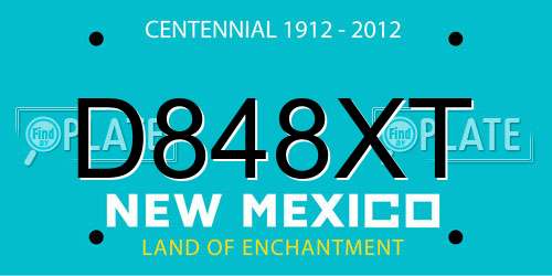 D848XT New Mexico License Plate