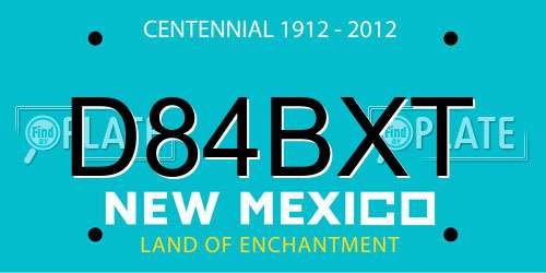 D84BXT New Mexico License Plate