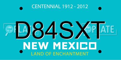 D84SXT New Mexico License Plate