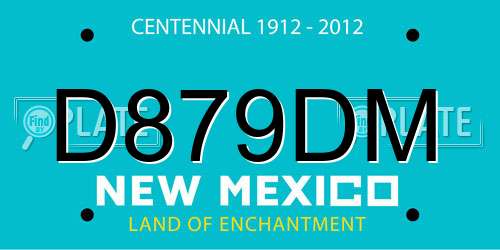 D879DM New Mexico License Plate
