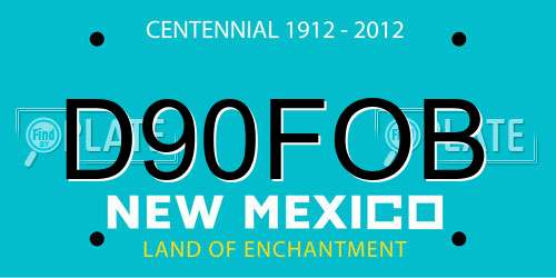 D90FOB New Mexico License Plate