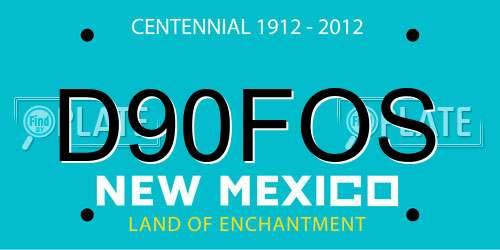 D90FOS New Mexico License Plate