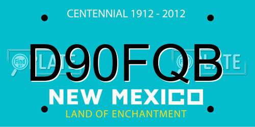 D90FQB New Mexico License Plate