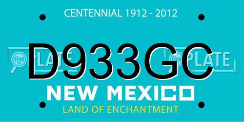 D933GC New Mexico License Plate