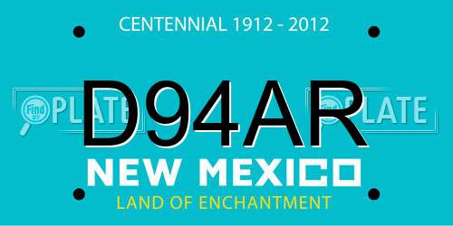 D94AR New Mexico License Plate