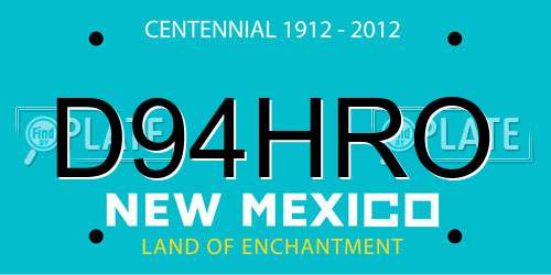D94HRO New Mexico License Plate