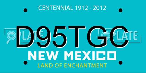D95TGC New Mexico License Plate
