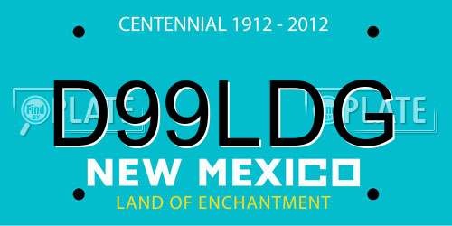 D99LDG New Mexico License Plate