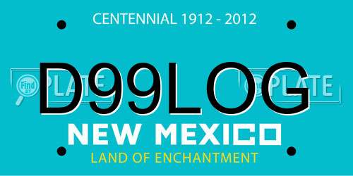 D99LOG New Mexico License Plate