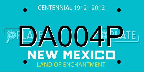 DA004P New Mexico License Plate