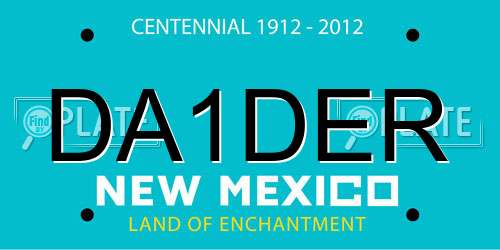 DA1DER New Mexico License Plate