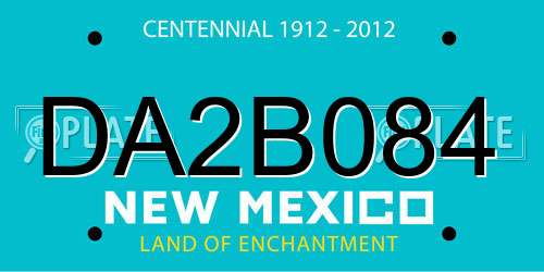 DA2B084 New Mexico License Plate