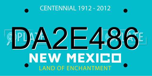 DA2E486 New Mexico License Plate