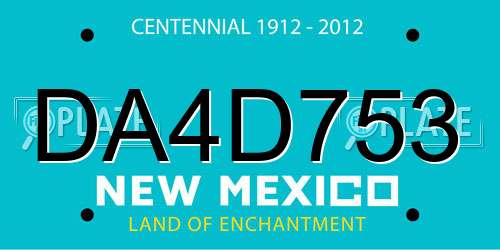 DA4D753 New Mexico License Plate
