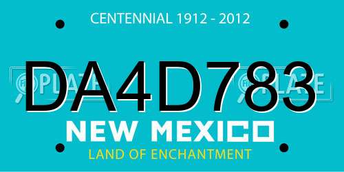 DA4D783 New Mexico License Plate