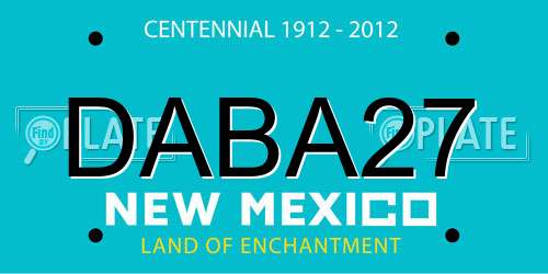 DABA27 New Mexico License Plate