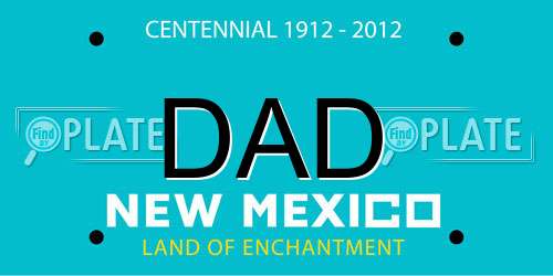 DAD New Mexico License Plate