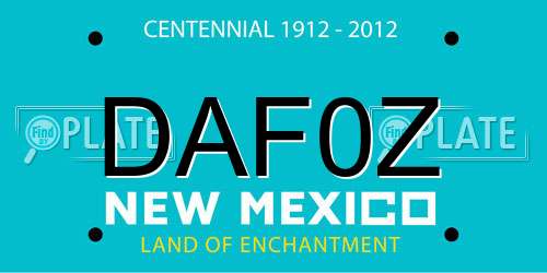 DAF0Z New Mexico License Plate