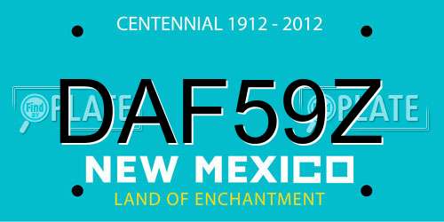 DAF59Z New Mexico License Plate