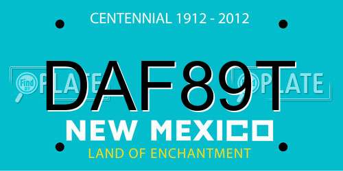 DAF89T New Mexico License Plate