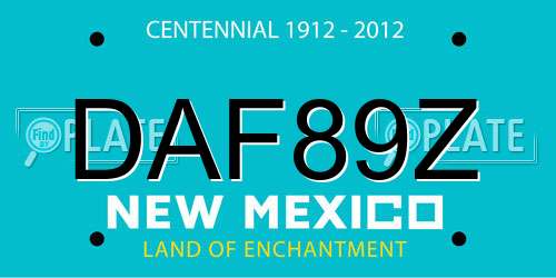 DAF89Z New Mexico License Plate