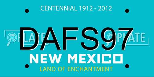 DAFS97 New Mexico License Plate