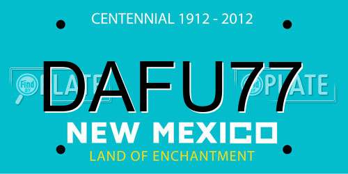 DAFU77 New Mexico License Plate