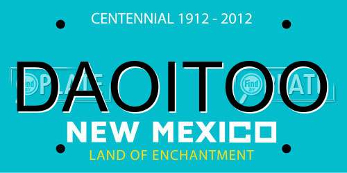 DAOITOO New Mexico License Plate