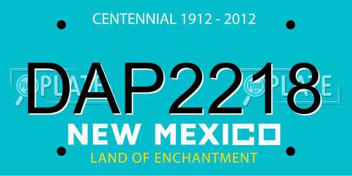 DAP2218 New Mexico License Plate