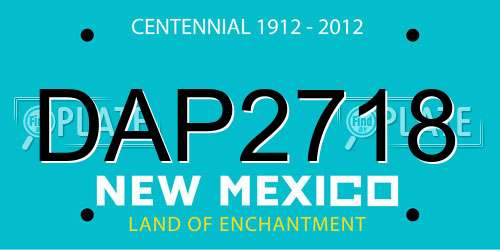 DAP2718 New Mexico License Plate