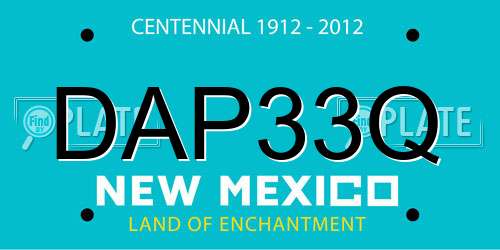 DAP33Q New Mexico License Plate