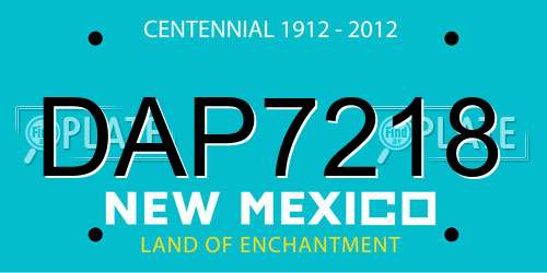 DAP7218 New Mexico License Plate