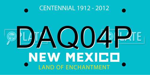 DAQ04P New Mexico License Plate