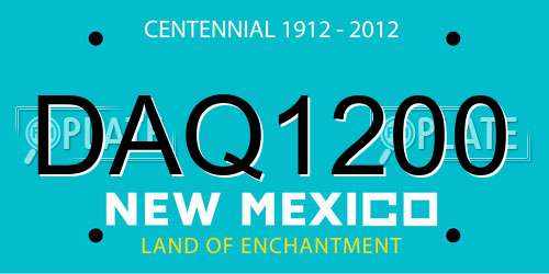 DAQ1200 New Mexico License Plate