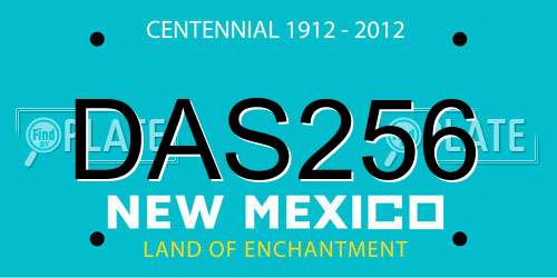 DAS256 New Mexico License Plate