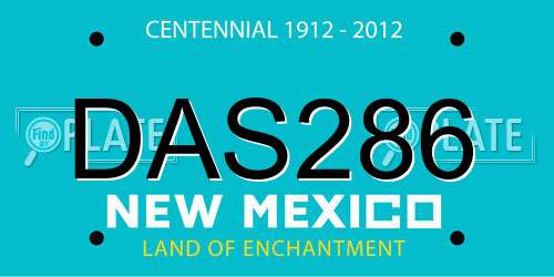 DAS286 New Mexico License Plate