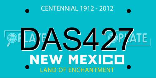 DAS427 New Mexico License Plate