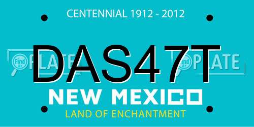 DAS47T New Mexico License Plate
