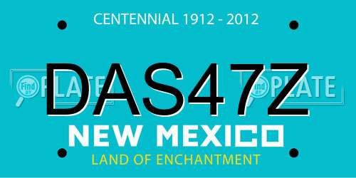 DAS47Z New Mexico License Plate