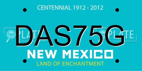 DAS75G New Mexico License Plate