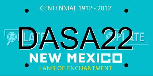DASA22 New Mexico License Plate