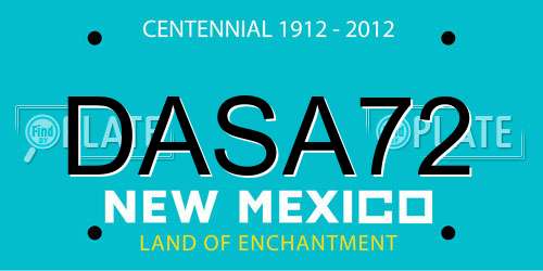 DASA72 New Mexico License Plate