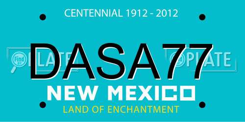 DASA77 New Mexico License Plate