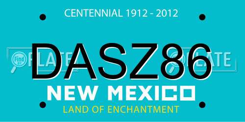 DASZ86 New Mexico License Plate