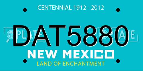 DAT5880 New Mexico License Plate