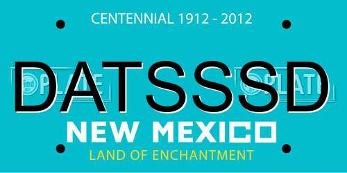 DATSSSD New Mexico License Plate