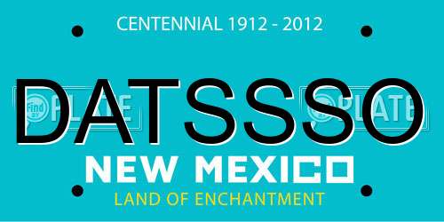 DATSSSO New Mexico License Plate