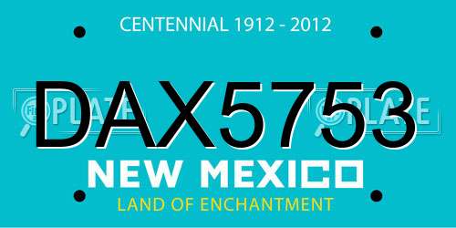 DAX5753 New Mexico License Plate