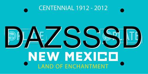DAZSSSD New Mexico License Plate
