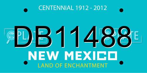 DB11488 New Mexico License Plate